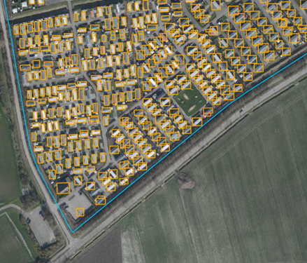 Gedetecteerde recreatiewoningen op BRT-vakantiepark